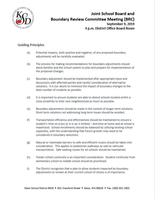 Boundary Review Committee Goals